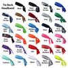 Kenz Laurenz Tie Back Headbands Moisture Wicking Athletic Sports Head Band You Pick Colors (3 Pack Bk/Bl/Rd) view 4