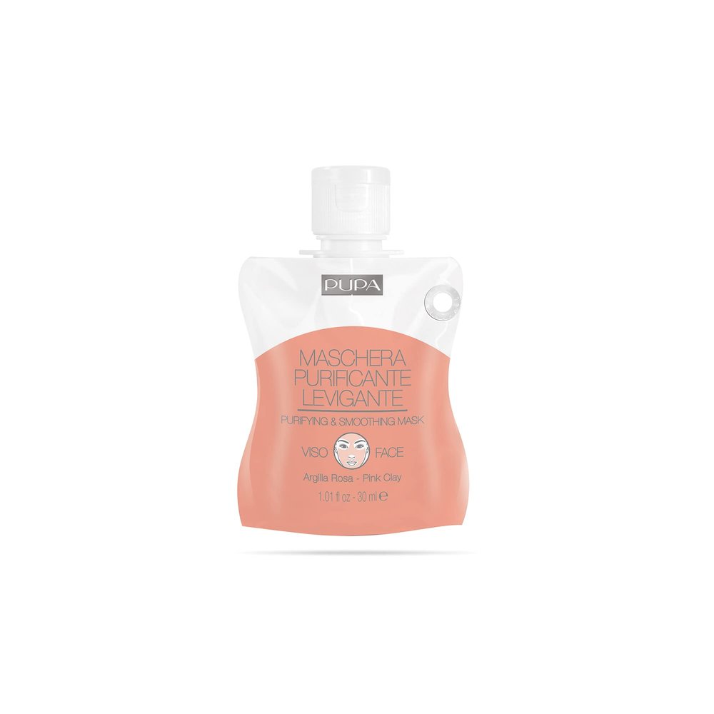 Pupa Milano Purifying And Smoothing Face Mask - Pore-Minimizing Skin Treatment - Helps Remove Impurities To Reveal Smooth Complexion - Contains Cherry Blossom To Restore Hydration - Pink Clay - 1 Oz