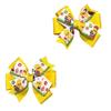 Easter Chick Toddler Hair Bow Set (Yellow or Pink) view 2