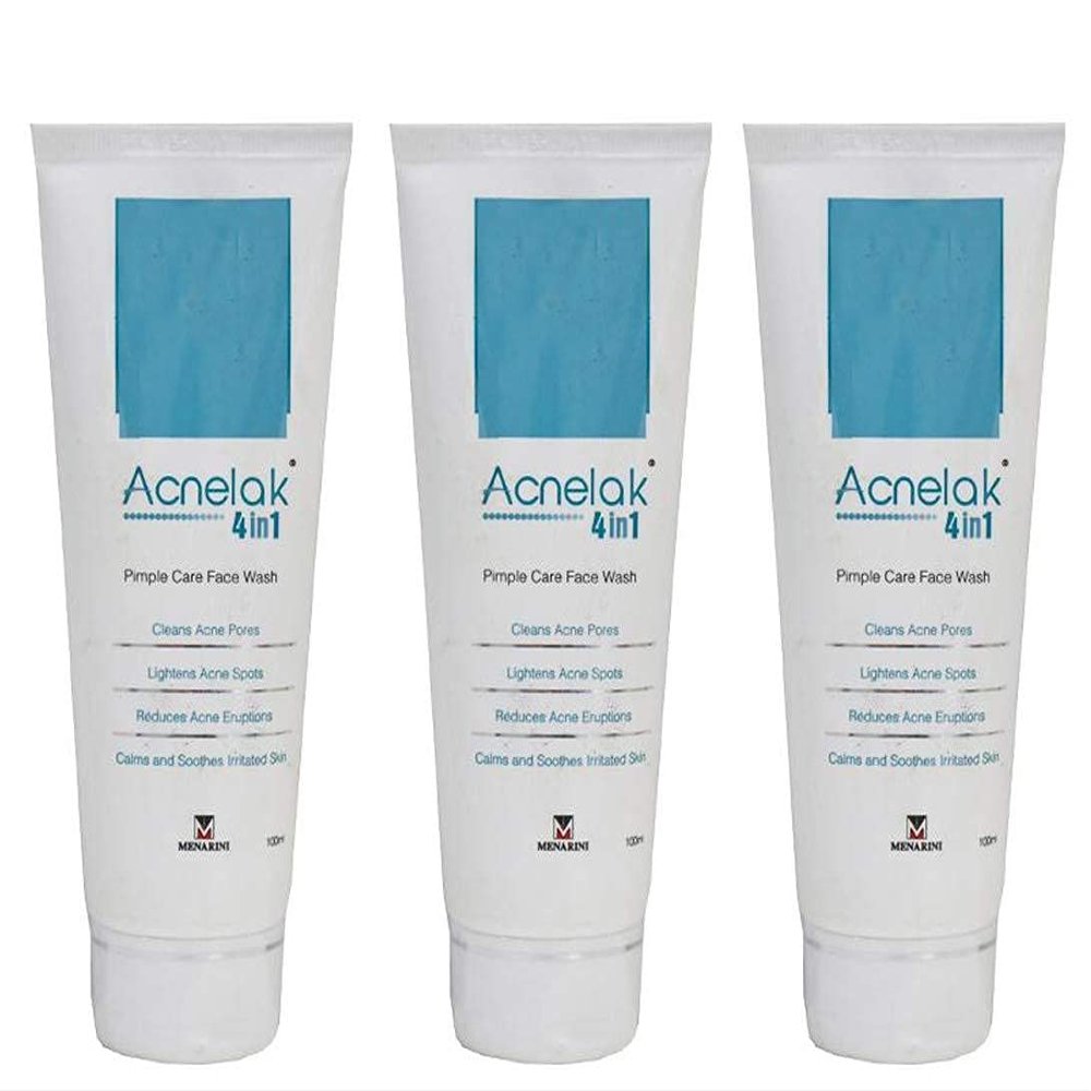 Acnelak Pimple Care (100 ml, 4 in 1) Face Wash (Pack of 3), from Life Line Medicos