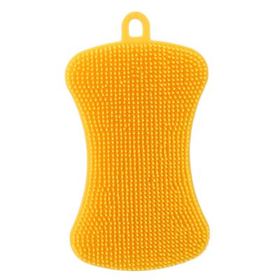 Myhouse Creative Multifuctional Silicone Bath Brush Dishwashing Baby Shampoo Brush Baby Shower Brush Bowl Brush Cleaning Brush (Yellow)