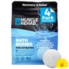 Muscle Rehab Epsom Salt Bath Bombs with Arnica (4 Pack) | Magnesium Recovery Soak for Sore Muscles, Post-Workout Relief & Relaxation | Eucalyptus, Turmeric & Clary Sage Essential Oils view 2