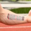 PACE TAT - Temporary Pacing Tattoo - KILOMETER Splits - Full and Half Marathon Finish times (Full: 7:00 | Half: 3:30) view 1