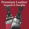GENTS Professional 3 x 26 Straight Razor Strop - Premium Genuine Leather & Canvas Barber Strop with Stainless Steel Hook - Traditional Wet Shaving Razor Sharpener view 4