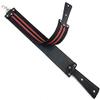 G.B.S Stylish Leather Strop for Straight Razor Sharpening & Smooth Cowhide & Dual Strop with Swivel Pivot Rings, Woven Strop Sharpening Strap Professional (Black with Red Strips) view 3