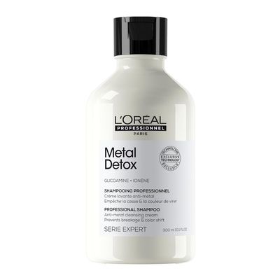 L'Oral Professionnel Paris Metal Detox Shampoo - Hard Water Chelating Shampoo For Damaged Hair, Removes Metal Build Up and Protects Color & Shine, Paraben & Sulfate-Free