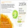 Zatik Naturals - Solar Mineral Sunscreen with Argan and Moringa, Vitamin and Mineral-Based Solar Protection, Vegan, Non-GMO, pH Balanced, FREE from Gluten, Soy, Alcohol. 1.7 fl oz, 50 ml view 2