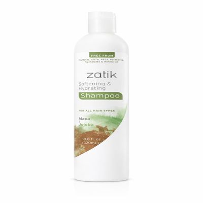 Zatik Naturals Softening & Hydrating Shampoo, 10.8 fl oz