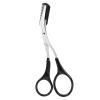 ericotry Professional Precision Eyebrow Trimmer Scissors Scissors with Comb and Non Slip Finger Grips Black Silver Tone for Men Women Hair Removal Grooming Shaping Black view 1