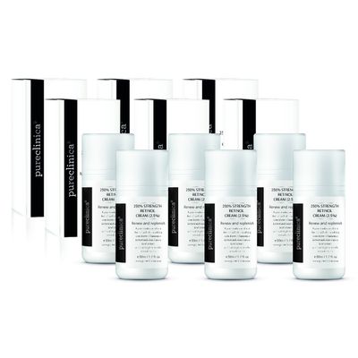 250% Strength Retinol Cream  50ml/ 1.7 fl. oz. Potent Anti-Aging, with 2.5x Active Ingredients Compared to Competitors (6 Bottles)