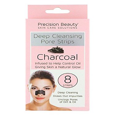 Precision Beauty - Cosmetic Accessories, Deep Cleansing Pore Strips Charcoal (8 Pack)