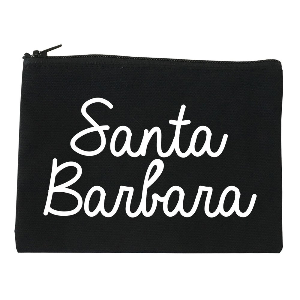 FASHIONISGREAT Santa Barbara CA Script Chest Cosmetic Makeup Bag Black Large
