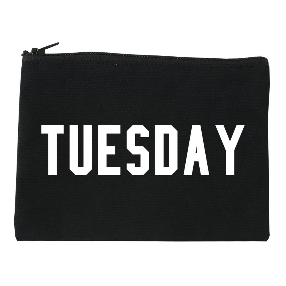 FASHIONISGREAT Tuesday Days Of The Week Cosmetic Makeup Bag Black Small