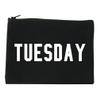 FASHIONISGREAT Tuesday Days Of The Week Cosmetic Makeup Bag Black Small view 1