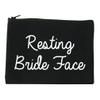 FASHIONISGREAT Resting Bride Face Funny Wedding Cosmetic Makeup Bag Black Medium view 1