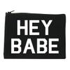 FASHIONISGREAT Hey Babe Cosmetic Makeup Bag Black Small view 1
