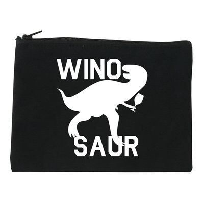 FASHIONISGREAT Wino Saur Winosaur Dinosaur Cosmetic Makeup Bag Black Medium
