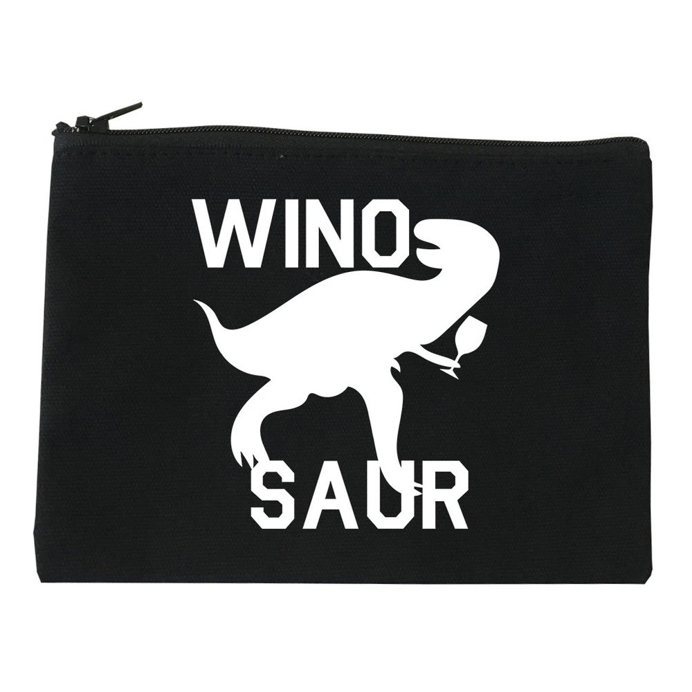 FASHIONISGREAT Wino Saur Winosaur Dinosaur Cosmetic Makeup Bag Black Medium
