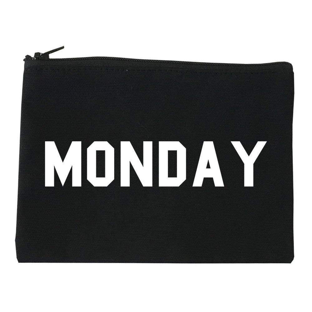 FASHIONISGREAT Monday Days Of The Week Cosmetic Makeup Bag Black Large