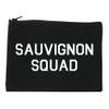 FASHIONISGREAT Sauvignon Squad Bachelorette Party Cosmetic Makeup Bag Black Medium view 1