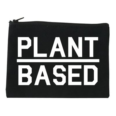 FASHIONISGREAT Plant Based Green Vegan Cosmetic Makeup Bag Black Medium