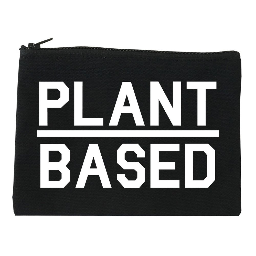 FASHIONISGREAT Plant Based Green Vegan Cosmetic Makeup Bag Black Medium