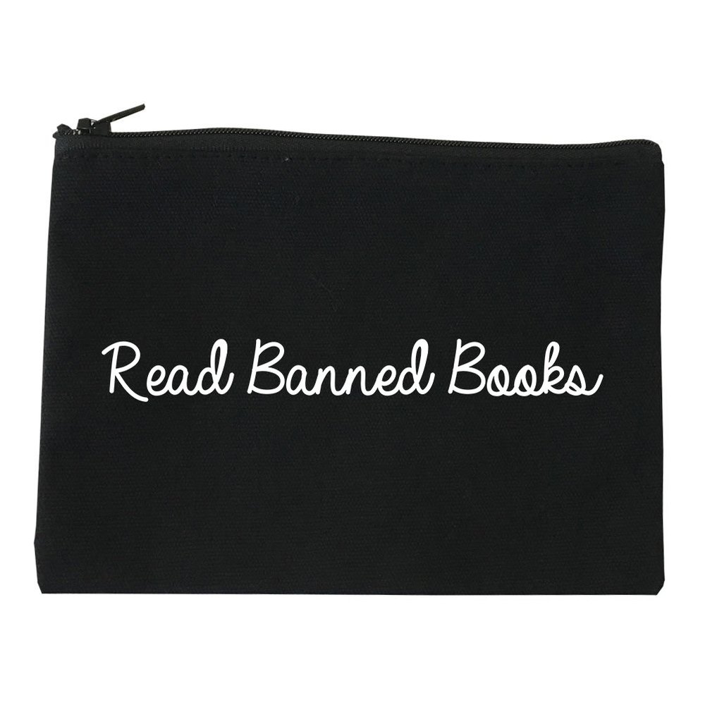 FASHIONISGREAT Read Banned Books Cosmetic Makeup Bag Black Small