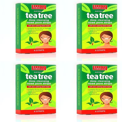 24x Australian Tea Tree & Witch Hazel Nose Strips | Removes Blackheads, Unclogs & Tightens Pores