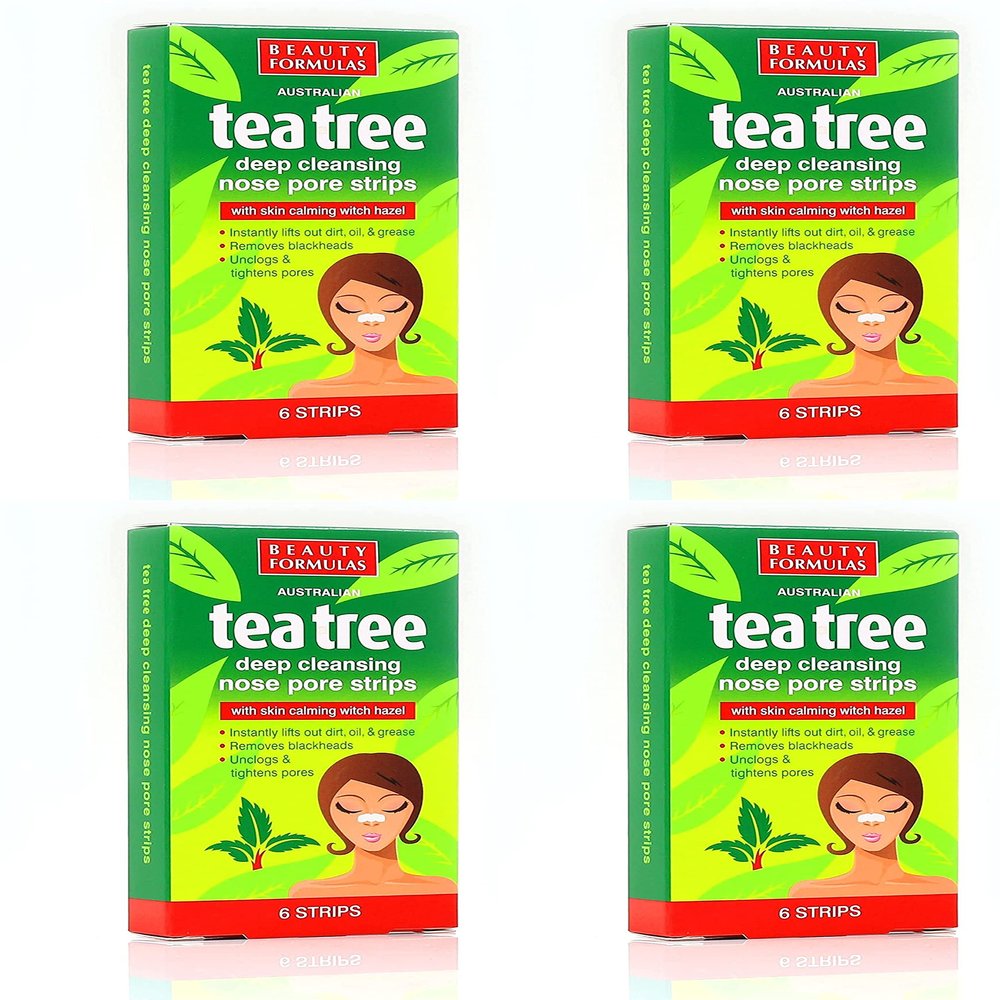 24x Australian Tea Tree & Witch Hazel Nose Strips | Removes Blackheads, Unclogs & Tightens Pores