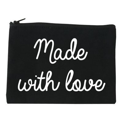 Made With Love Cosmetic Makeup Bag Black Medium