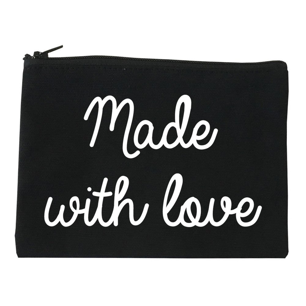 Made With Love Cosmetic Makeup Bag Black Medium