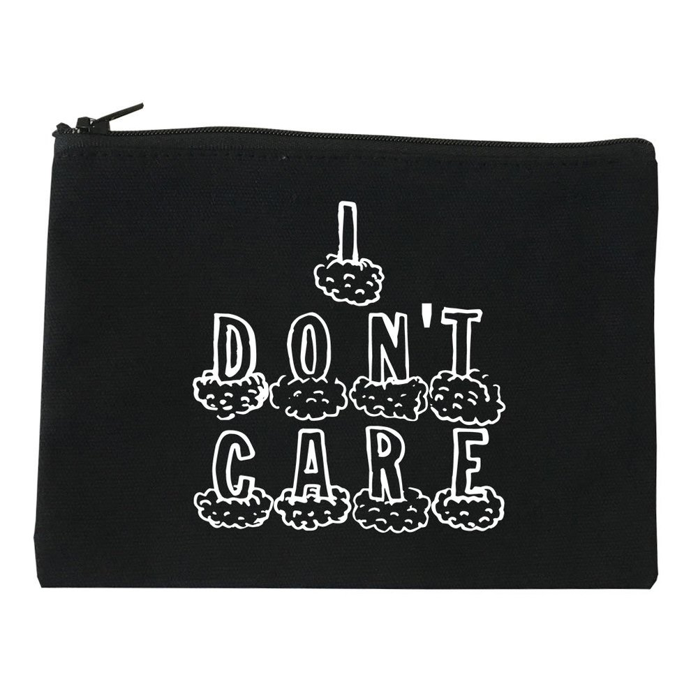FASHIONISGREAT I Dont Care Funny Chest Cosmetic Makeup Bag Black Large