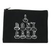 FASHIONISGREAT I Dont Care Funny Chest Cosmetic Makeup Bag Black Large view 1