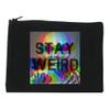 FASHIONISGREAT Stay Weird Alien Psychedelic Cosmetic Makeup Bag Black Medium view 1