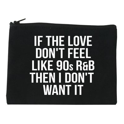90s RnB Love Cosmetic Makeup Bag Black Medium