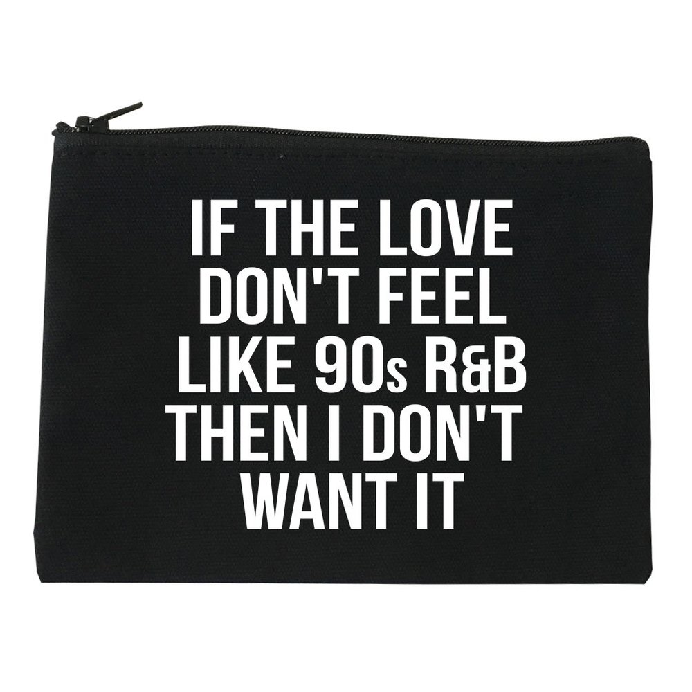 90s RnB Love Cosmetic Makeup Bag Black Medium