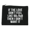 90s RnB Love Cosmetic Makeup Bag Black Medium view 1
