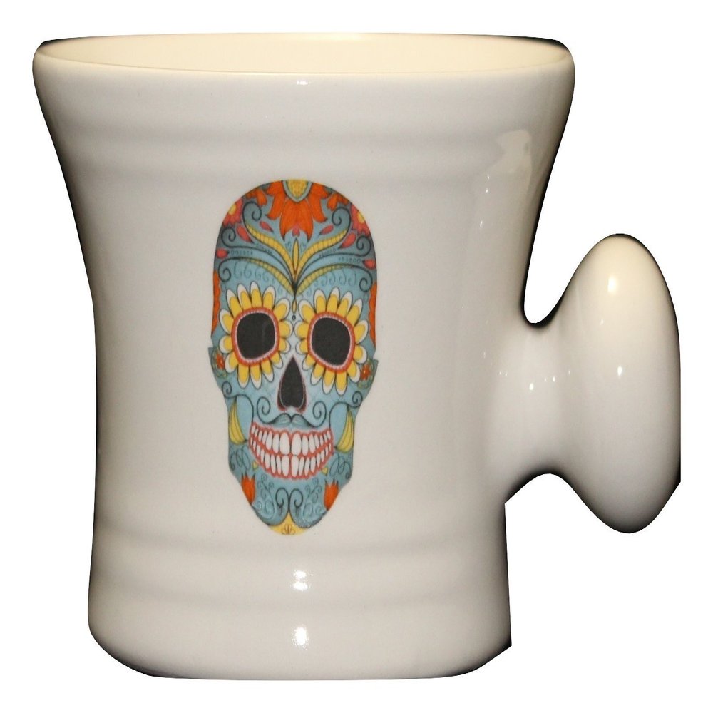 Day of the Dead blue - Sugar Skull - Dia De Los Muertes- shaving mug
