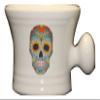 Day of the Dead blue - Sugar Skull - Dia De Los Muertes- shaving mug view 1