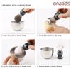 Anbbas Pure Badger Shaving Brush with Wood Handle,Stainless Steel Shaving Stand and Soap Bowl Perfect for Men Wet Shave view 4