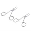 G.S (2 PACK) SCISSORS SHAPED EYEBROW TWEEZERS CLIP - FLAT TIP TWEEZERS HAIR PLUCKER FOR HAIR AND EYEBROWS PERSONAL CARE (SILVER TONE) view 1