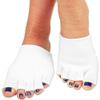Bcurb Toe Gel-Lined Compression Socks (1 Pair) Toes Separating Therapeutic Moisturizes Dry Feet Hard Cracked Skin. (White, Medium) view 1
