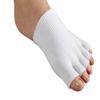 Bcurb Toe Gel-Lined Compression Socks (1 Pair) Toes Separating Therapeutic Moisturizes Dry Feet Hard Cracked Skin. (White, Medium) view 4