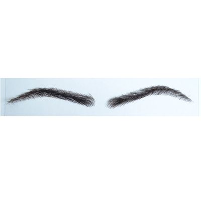 AIRAO Swiss Lace Base Human Hair Eyebrows 1 Pair Style 4#1B(Natural Black Color)