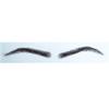 AIRAO Swiss Lace Base Human Hair Eyebrows 1 Pair Style 4#1B(Natural Black Color) view 1