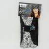 Danbando Headband Head Wrap Bandanna White Black Paisley 4 Way Stretch Sweatband view 3