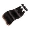 Forawme Full Head Weave Bundles With Closure 6X6 Transparent Lace Closure Hair Weave Brazilian Virgin Straight 22 22 22 With 20 Inch For Black Women view 3