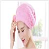 2PCS Fast Drying Hair Hat Cap with Bowknot Long Hair Head Wrap Hat Turban Microfiber Hair Drying Towels Bathroom Products (Pink) view 4