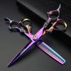 5.5 inch and 6 Inch Purple Hairdressing Scissors Barber Professional Hair Scissors Hand-cutting and Thinning Scissors (6 inch Set) view 3
