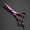 5.5 inch and 6 Inch Purple Hairdressing Scissors Barber Professional Hair Scissors Hand-cutting and Thinning Scissors (6 inch Set) view 4
